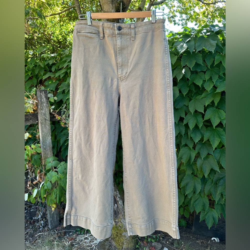 Madewell Tan Chinos Relaxed Fit High-Waisted